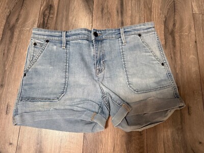 Gap Girlfriend Short Light Wash Denim Womens 10 Casual Summer