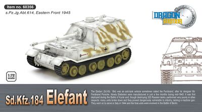 Dragon Armor 60356 ELEFANT S.PZ.JG.ABT.614 EASTERN FRONT 1945 Fertigmodel 1:72