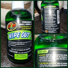 Zoo Med Wipe Out 1 terrarium  small Animal Caged 8.75 fl oz Brand New 