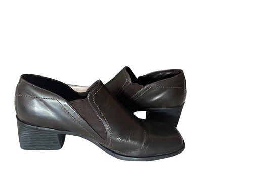 HILLARD & HANSON “Upton” 10M Black Slip On Leather Pumps Shoes Women - Picture 9 of 11