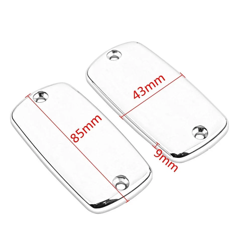 Tapa de líquido de depósito de freno delantero cromada para Honda VTX1800C/F/N/R 2002-2008 Foto 2 de 4