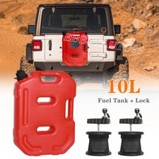 10l 2.6gallon Fuel Can Emergency Backup Gas Tank For Jeep Offroad Suv Atv Wlock