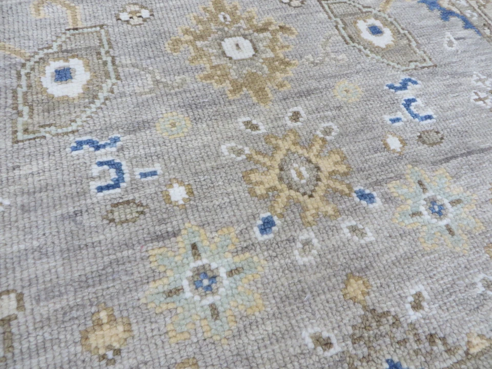 4 x 6 Hand Knotted Light Gray Modern Oushak Oriental Rug G13139 - Image 3 of 4