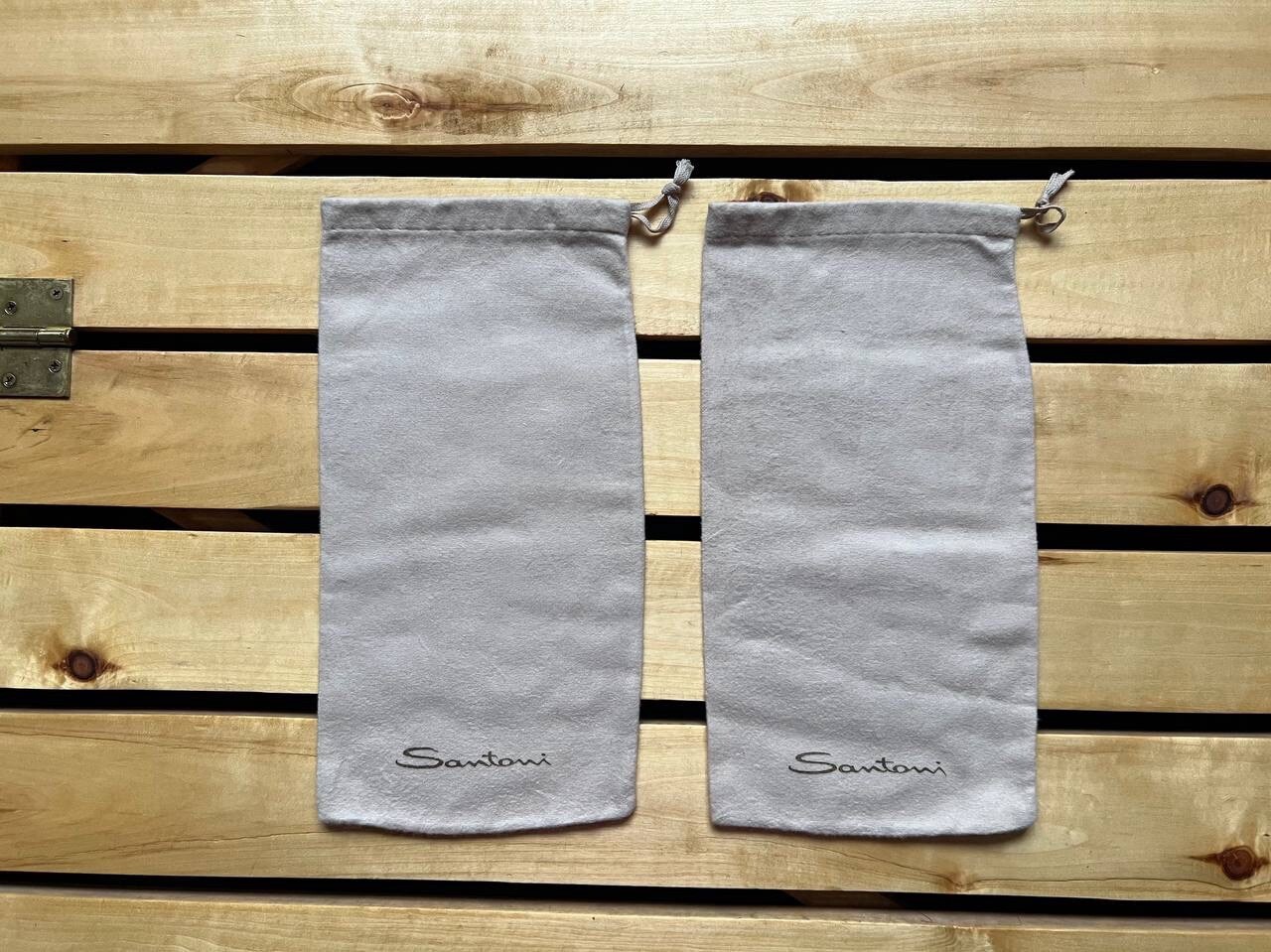 SAINT LAURENT Sacchetti antipolvere per scarpe Santoni con logo Made in Italy