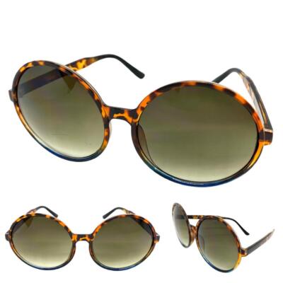 OVERSIZED EXAGGERATED RETRO Style SUN GLASSES X-Large Huge Round Tortoise Frame