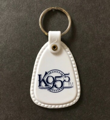 Vintage Keychain K95.5 FM COUNTRY RADIO Key Ring Fob TULSA, OK Made In ...