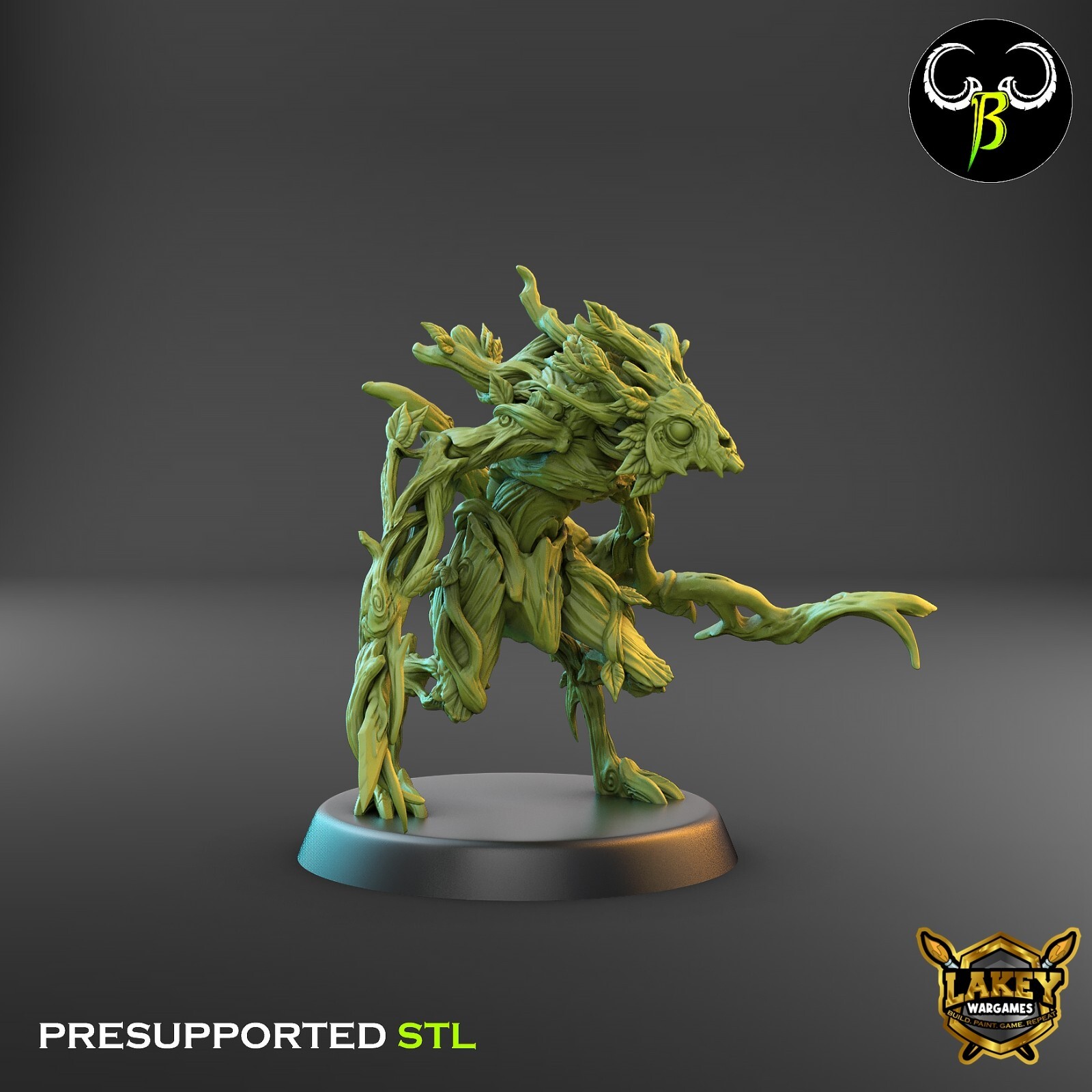 Vine Spirit Bows | Forest Spirit | 3D Printed Miniature | Clay Beast Creation |