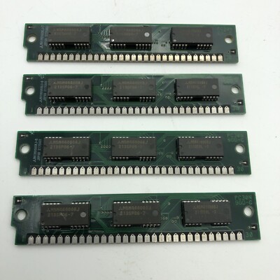 Barrette Mémoire SIPP Siemens 1 Mo, 30 Broches, 70 Ns, FPM DRAM, Modèle HYM91000L-70 - Occasion