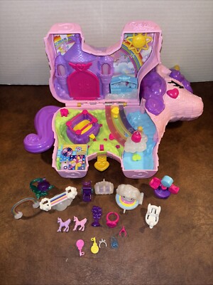 2019 Polly Pocket Unicorn Pegasus Party Playset W/Figure
