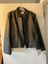 Women's Chadwick's Genuine Leather Jacket Size Large New Black