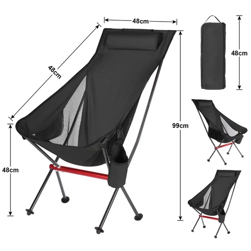 Ultralight Outdoor Portable Folding Camping Chair Fishing Chair Carrying Bag - Picture 3 of 46