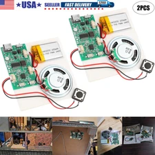 16Min PUSH BUTTON RECORDABLE device voice module music sound chip musical 2Pack