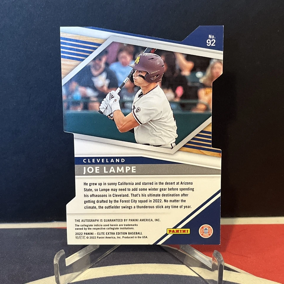 Joe Lampe 2022 Elite Extra Edition Status SSP Die-Cut #05/10 - Auto - Guardians - Image 4 of 4