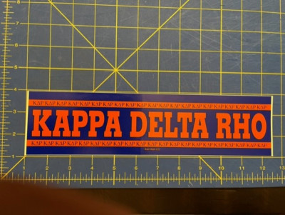 Kappa Delta Rho Bumper Computer Sticker Outside Window/Opaque Surface Apply
