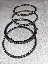 Vintage Weighted Bangle Bracelets Set Of 4 