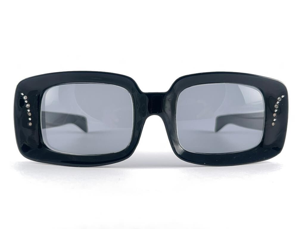 MINT VINTAGE MIDCENTURY BLACK RECTANGULAR FRAME 1… - image 2