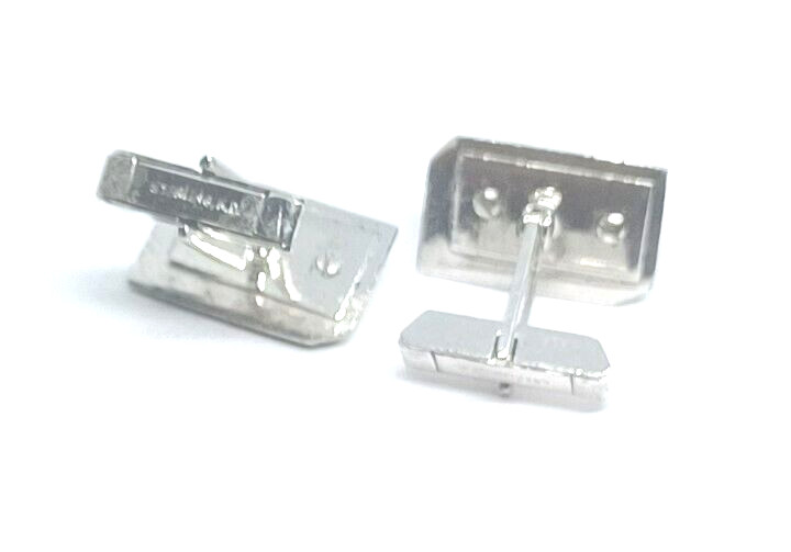 Sterling Silver Cufflinks Initial E Marcasite Sto… - image 2