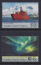 1991 AAT TREATY ANNIVERSARY SET OF 2 FINE MINT MNH/MUH