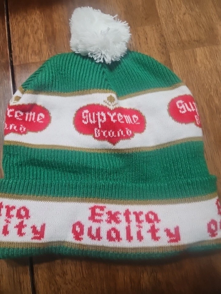 Bonnet vert blanc Supreme Extra Qualité FW21