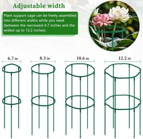 2 Packs 22 Inch Plant Support Stakes round Small Plant Stakes for Indoor Plants, - Picture 3 of 3