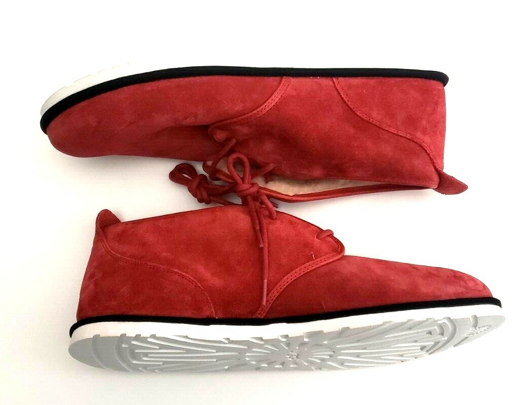Mens UGG Size 16 Red Suede Maksim Fully Wool Lined Chukka Ankle Boots NWB UGG Men main image 2