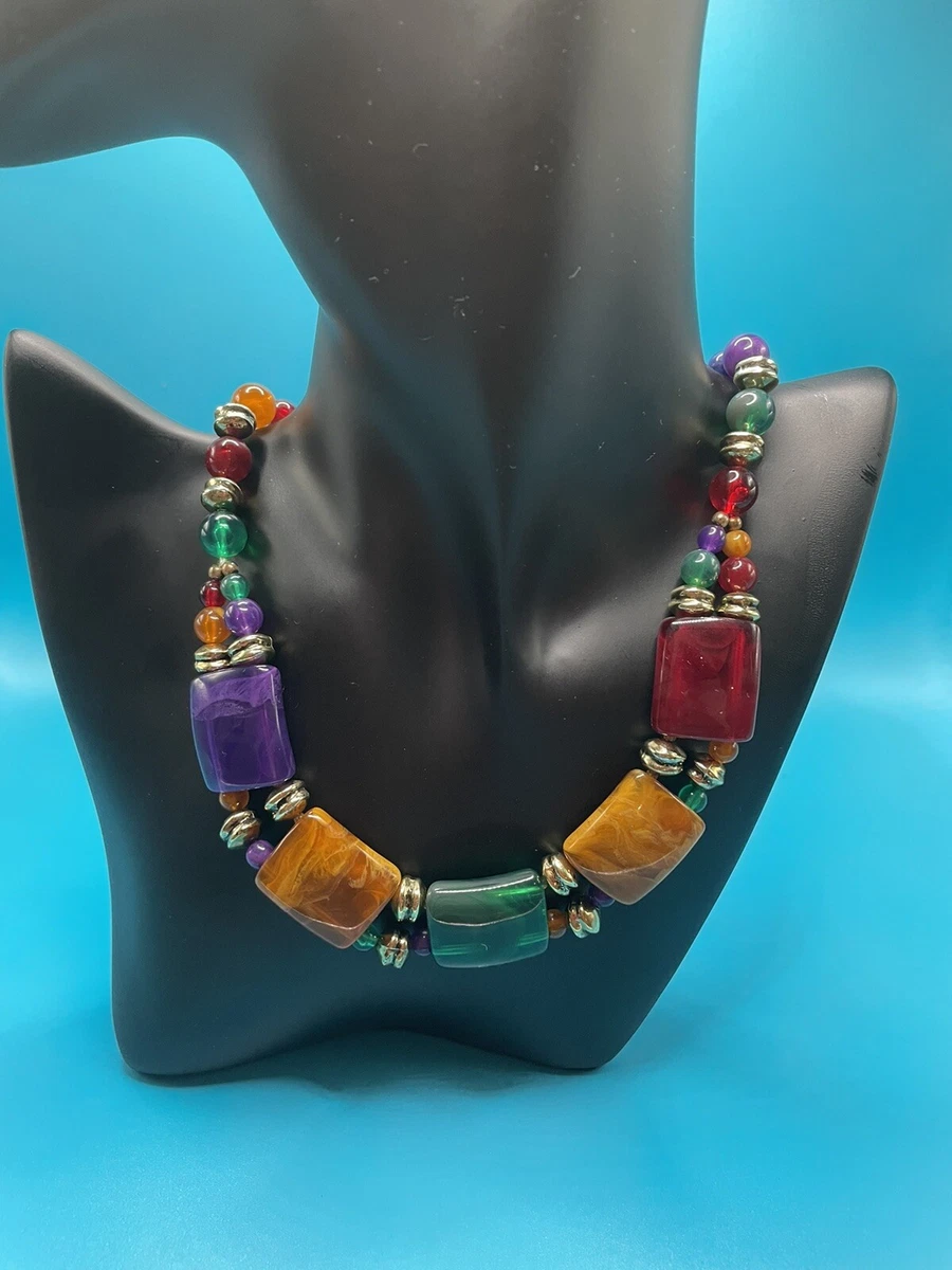 Vintage lucite necklace clearance