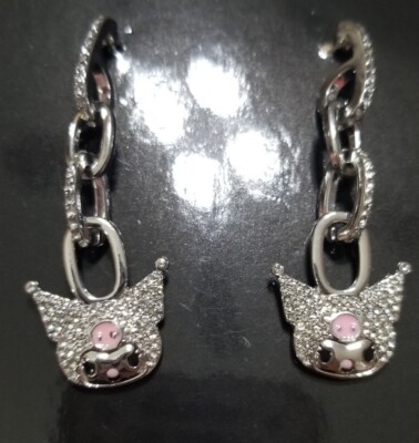 Forever 21 x Hello Kitty Friends Kuromi Rhinestone Chain Dangle Earrings