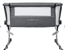 Beside Me  Dreamer Bassinet  Bedside Sleeper - Charcoal Tweed