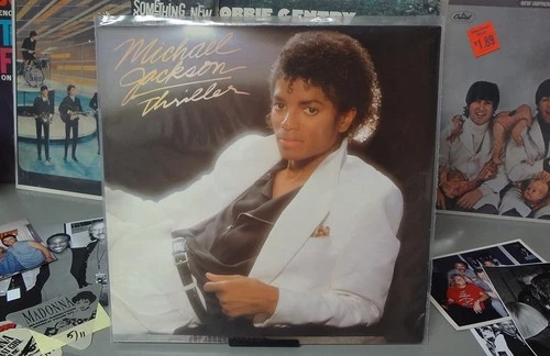 RARE THRILLER LP Michael Jackson 1982 PROMO ORIGINAL CBS Stamp Quincy Jones LOOK