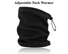 Thermal Snood Neck Warmer Scarf Men Unisex Fleece Windproof Balaclava Black Mask
