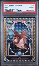 2025 TOPPS DISNEY WONDER FOILFRACTOR 1/1 #120 OWL 1/1 PSA 8