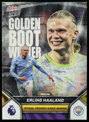 2025-26 Topps Now EPL ERLING HAALAND Golden Boot Winner Man City #208