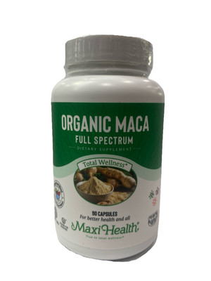 Maxi Health Kosher Organic MACA 600 mg Women s Health Full Spectrum 90 Capsules