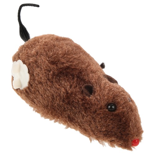 Jump Mouse Toy Mechanical Animal Stuffed Wind up Plush Clockwork - Picture 4 of 12
