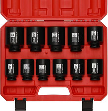 11PCS 1/2-Inch Drive Large Impact Socket Set, 6 Point, 1-3/8-Inch to 2-Inch, SAE