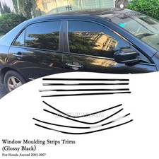 Gloss Black Window Strip Trims Weatherstrip For Honda Accord 2003-2007 2004 2005
