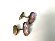 Antique Edwardian CUFF LINKS DRAGON'S BREATH DRAGONS JELLY OPAL CUFFLINKS