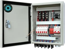 Solar Combiner Box 6 Strings 100A DC Main Circuit Breaker with Power Surge and 1