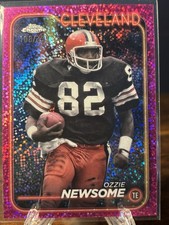 Topps Chrome Pink Speckle Refractor /399 Ozzie Newsome #31 Browns 2024