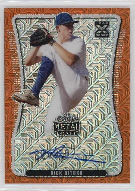 2020 Leaf Metal Draft Orange Mojo 1/2 Nick Bitsko #BA-NB1 Auto 0x0k