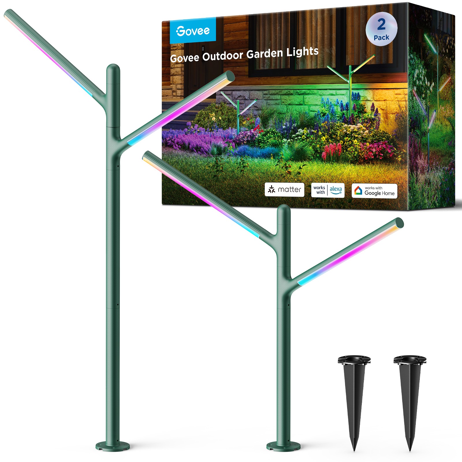 B&Q -  Rgbicww Garden Lights (2 Pack) - Image 2