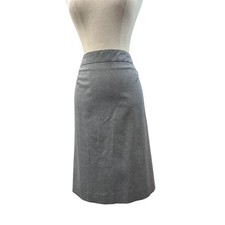 Pendleton Pencil Skirt Womens 16 Grey Excellent Wool Blend Back Vent Made in USA