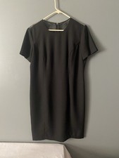 Sag Harbor Shear Black Dress Size 12  Vintage 90s Embroidered