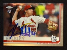 2019 Topps Chrome Ryan Helsley Signed Rookie Card 25 Cardinals Autograph Auto RC