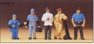 Figuras de personal y policía ferroviarios Preiser 10018 HO US (juego de 5) | Zustand: New