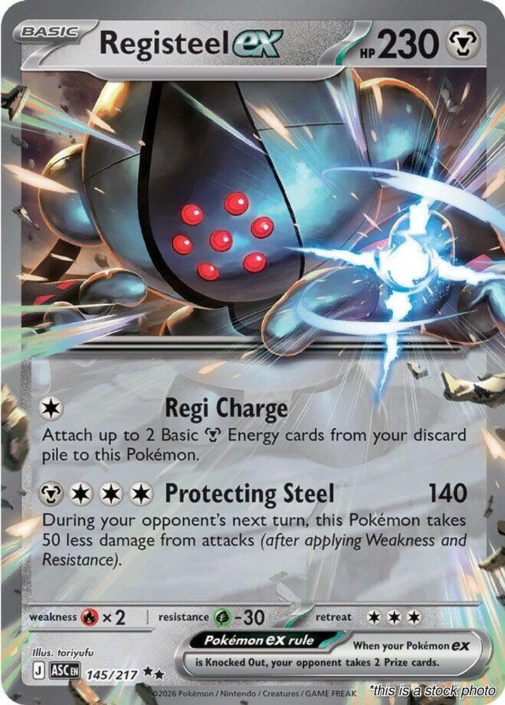 Registeel ex, (ASC 145/217), ME: Ascended Heroes, NM, Pokemon