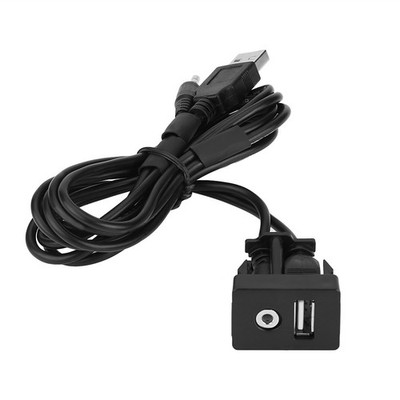 Car USB 3.5mm AUX Panel Mount Kabel Für Dash Auto Flush Mount BAK