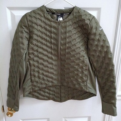 Nike Aeroloft Running Down Jacket Women's M Quilted Green