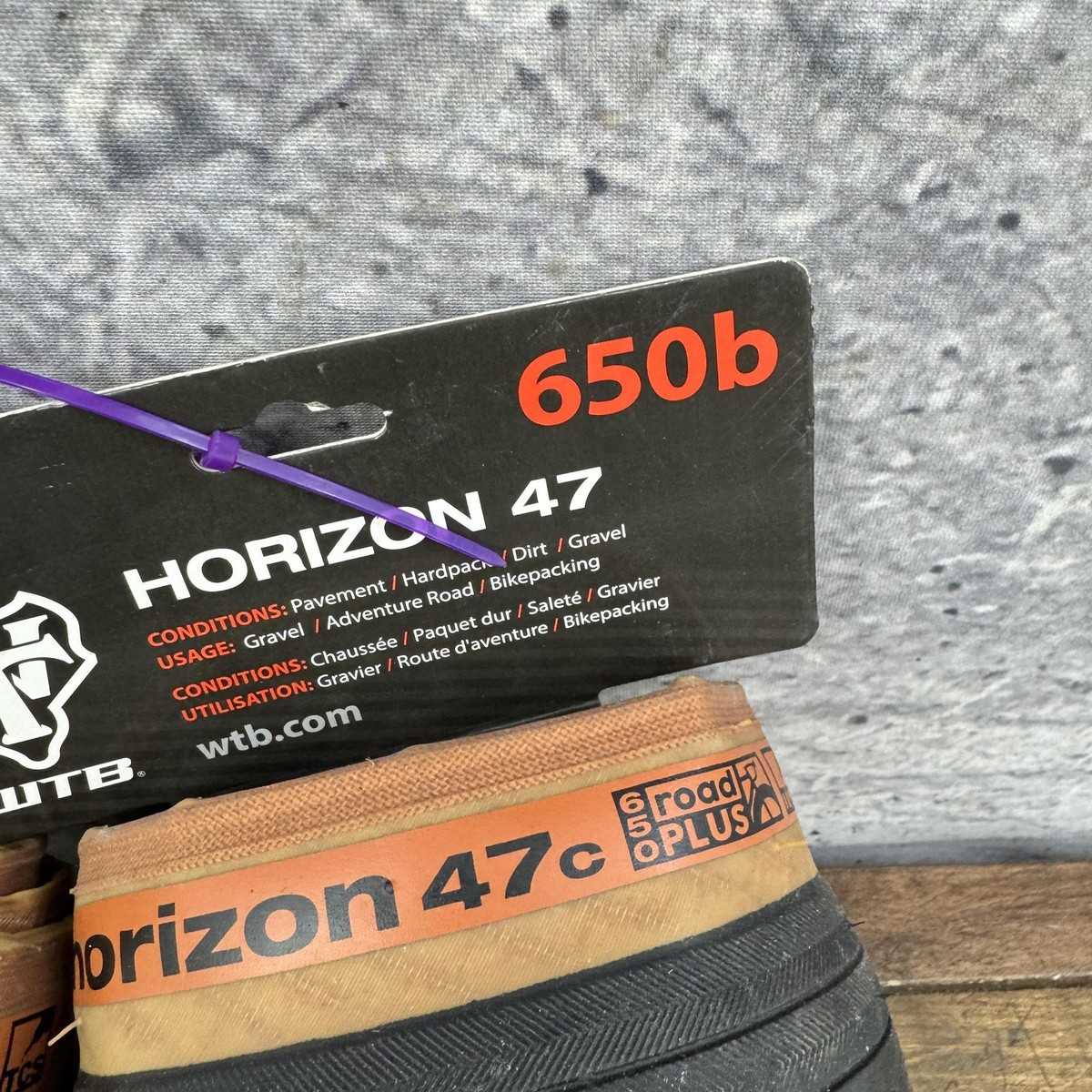 WTB Horizon Road Plus Tires 650Bx47c 650B TCS Tubeless Tan Wall