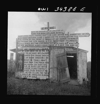 Photo:Plaquemines Parish Louisiana 1943 Signs Along Highway E. Riche House